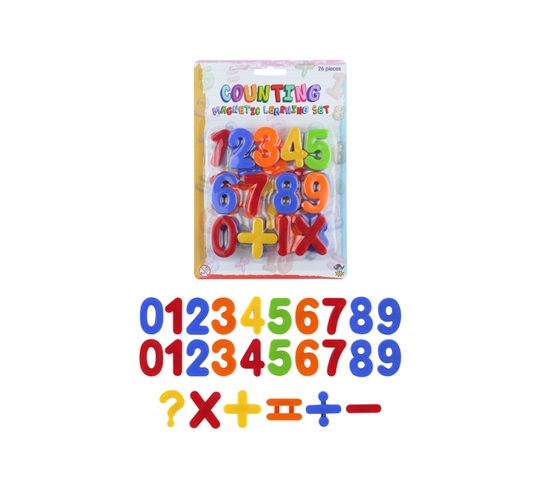 Educational Magnetic Numbers Set 4cm 26 Pieces