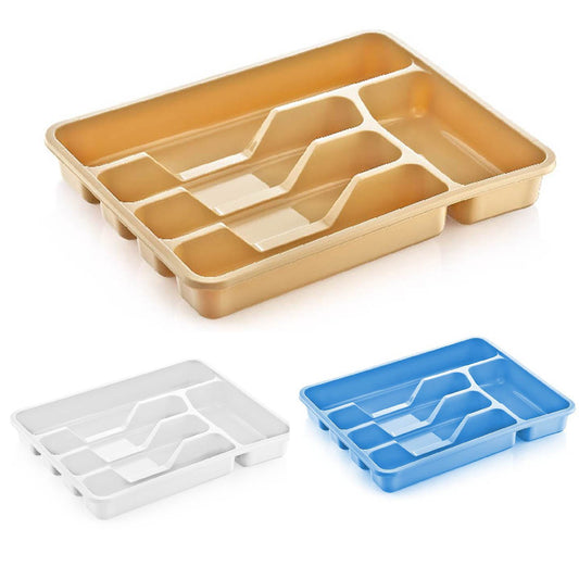 Asude Plastic Cutlery Drawer Organizer Tray 5 Sections