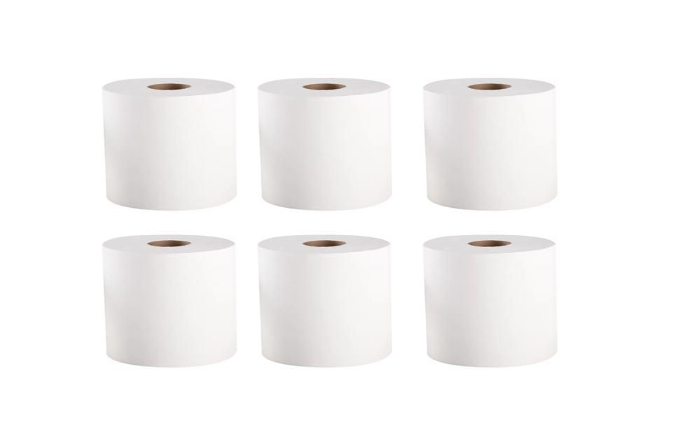 Abzorbex White Cleaning Centrefeed Paper Roll Pack of 6 Rolls