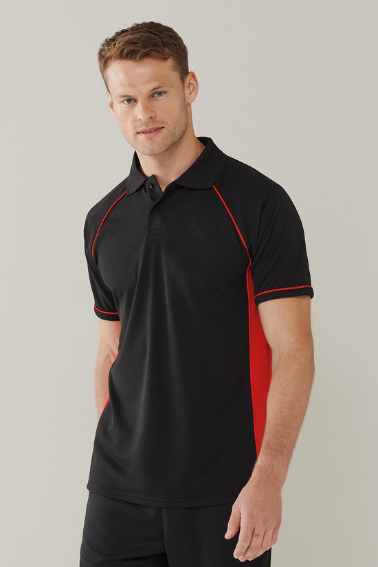 Mens Performance Panel Polo Shirt