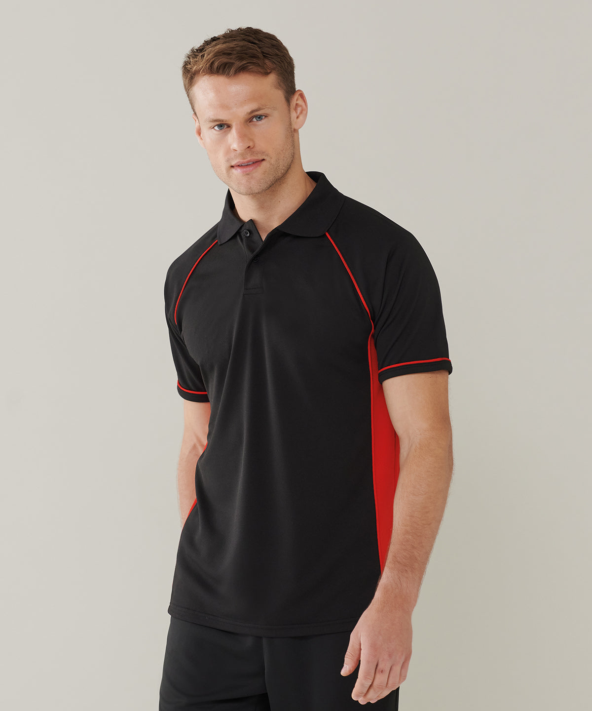 Mens Performance Panel Polo Shirt