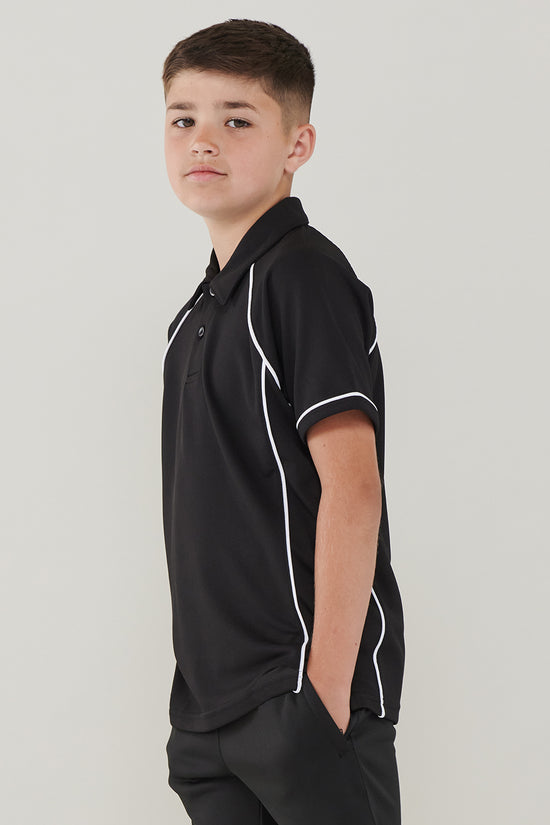 Kids Piped Performance Polo CoolPlus Fabric