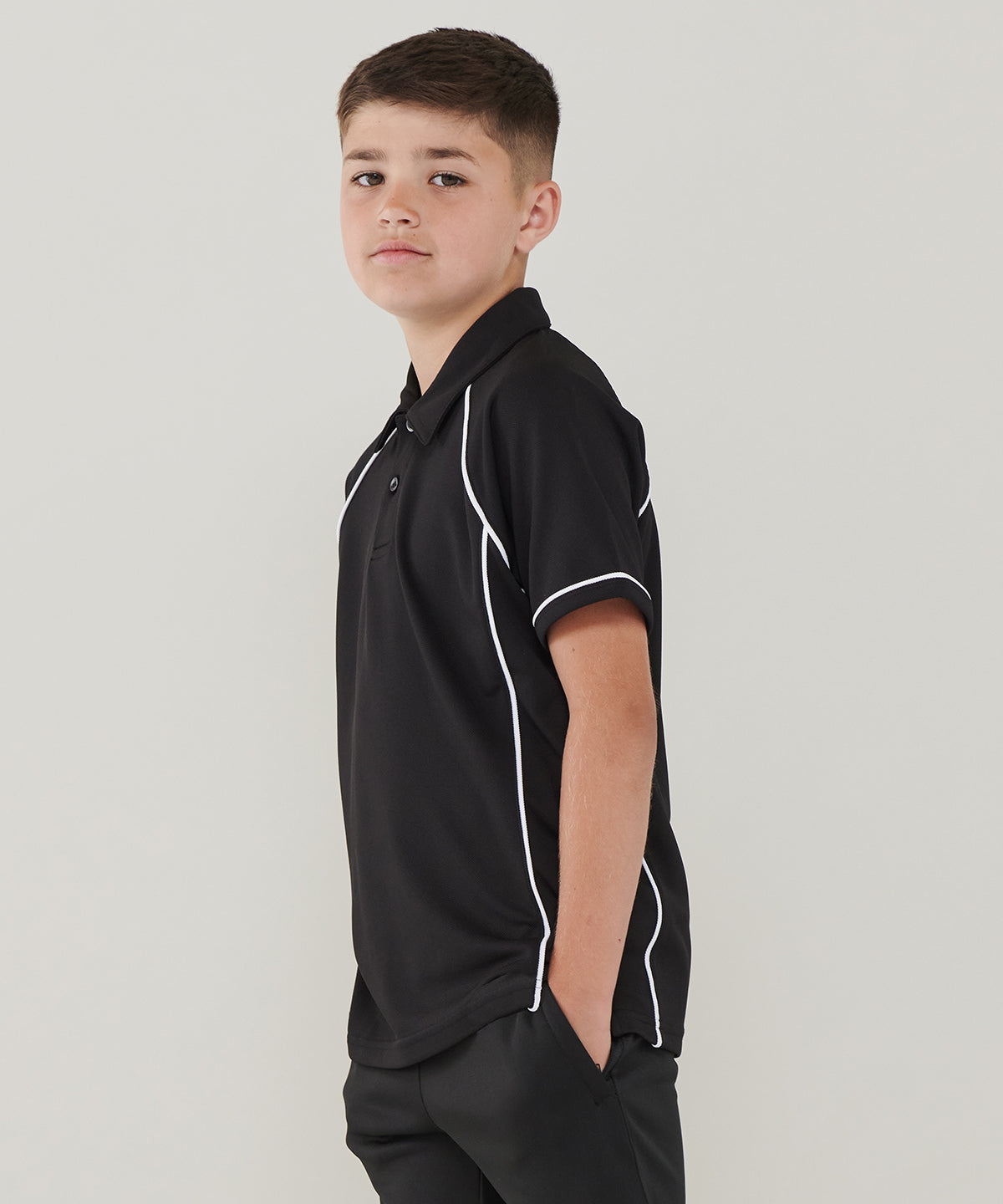 Kids Piped Performance Polo CoolPlus Fabric