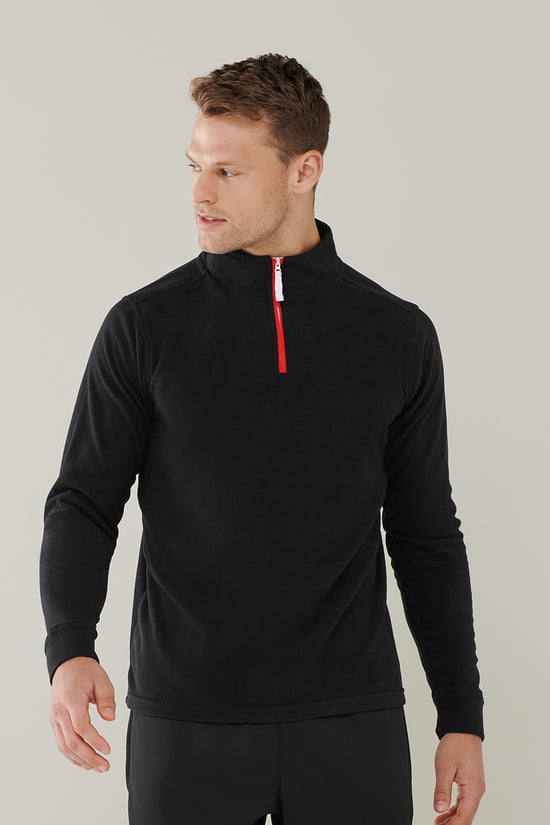 Finden Hales Zip Fleece Piped Sweatshirt Unisex Adult Sports Leisure