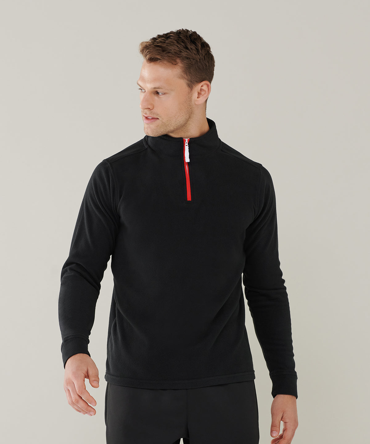Finden Hales Zip Fleece Piped Sweatshirt Unisex Adult Sports Leisure