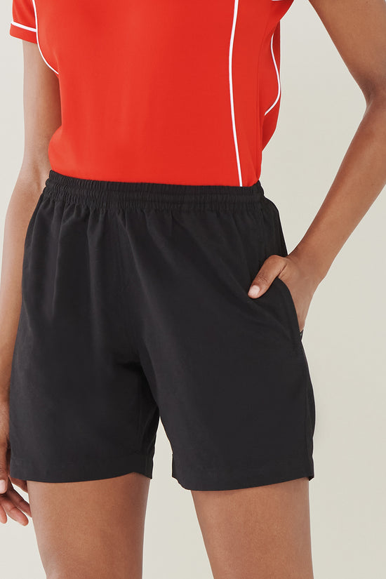 Womens Microfibre Sports Leisure Shorts with Drawcord Waist