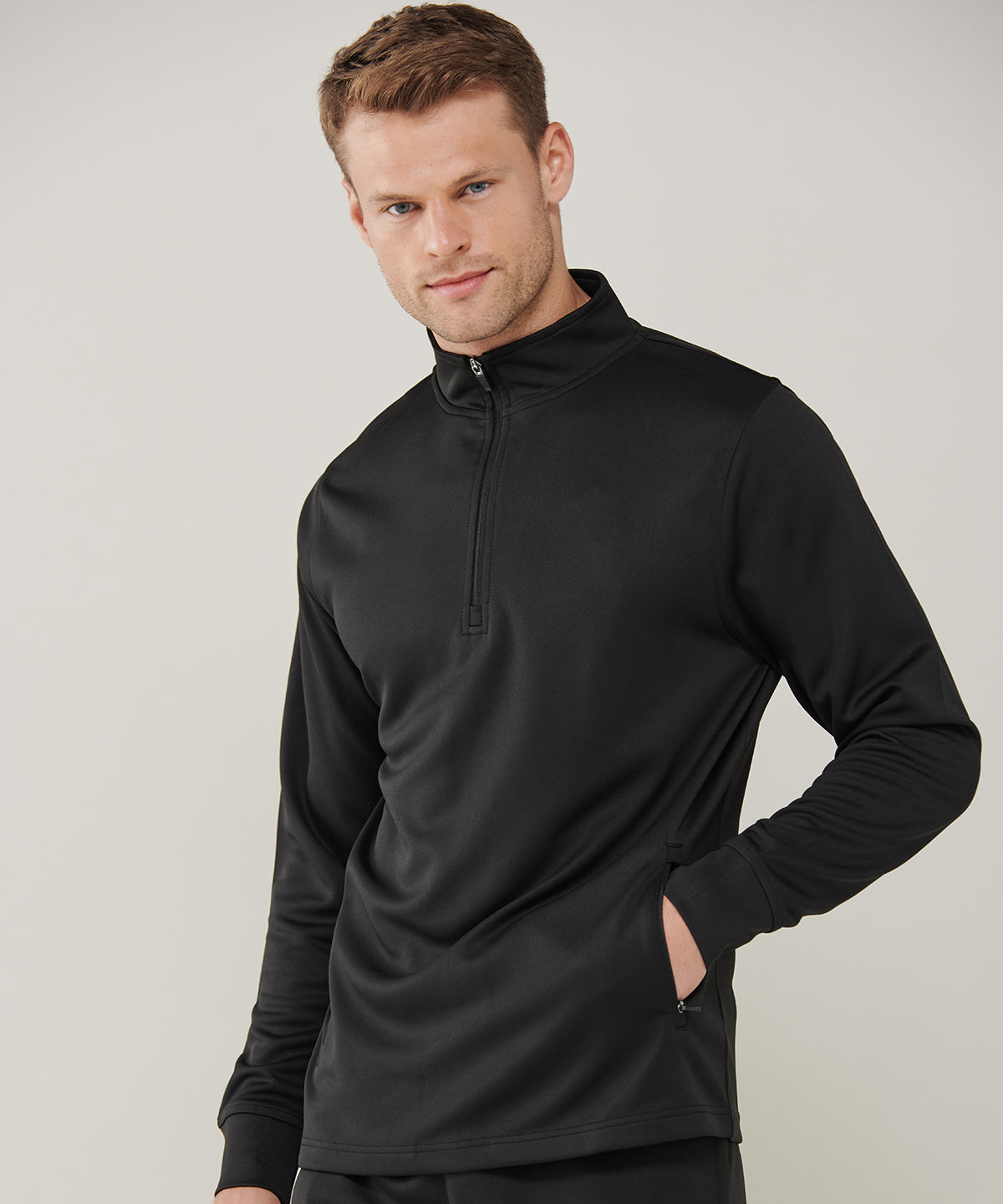 Finden Hales Mens Sports Tracksuit Top with Contrast Panels