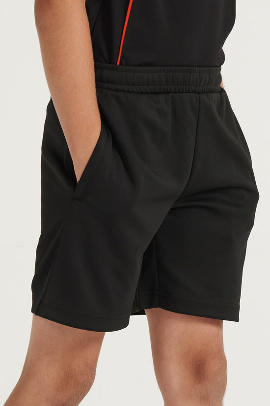 Youth Knitted Sports Shorts with Zip Pockets