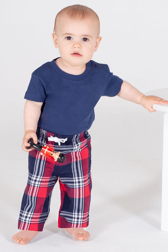 Cozy Tartan Lounge Trousers for Infants