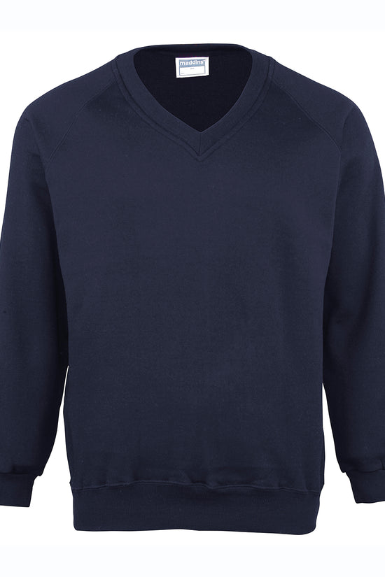 Maddins Coloursure VNeck Sweatshirt for Unisex Adults Plus Sizes