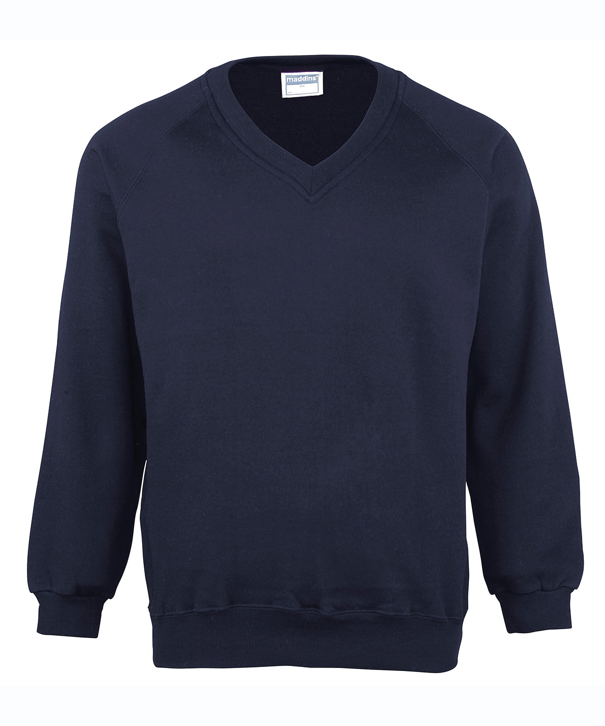 Maddins Coloursure VNeck Sweatshirt for Unisex Adults Plus Sizes