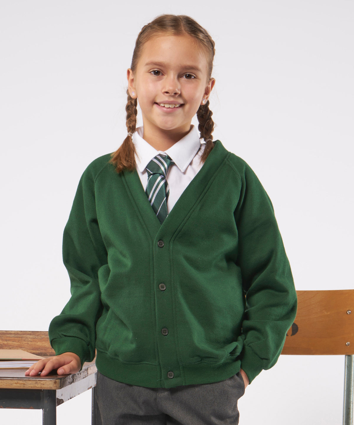 Maddins Kids Coloursure Cardigan Unisex Junior Back to School
