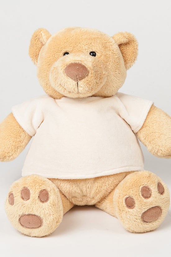 Mumbles Honey Bear Soft Toy in Cream Velour TShirt InfantKids Christmas Gift