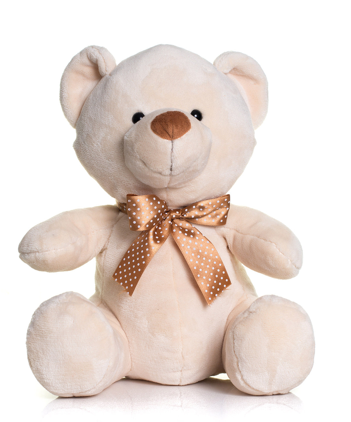 Mumbles Velvet Bear Soft Toy with Contrast Nose and Ribbon