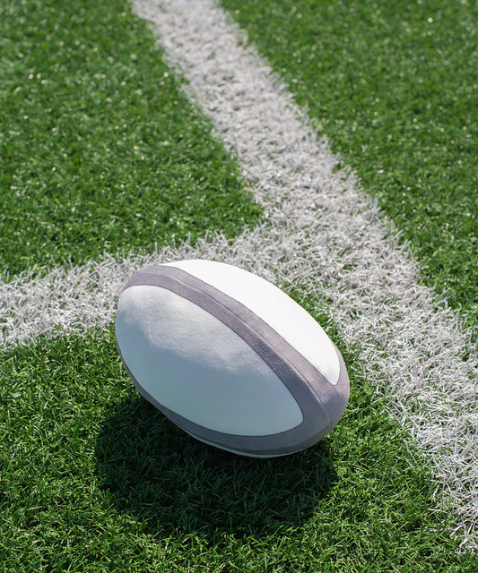 WhiteGrey Zippie Rugby Ball Customizable Toy for All Ages