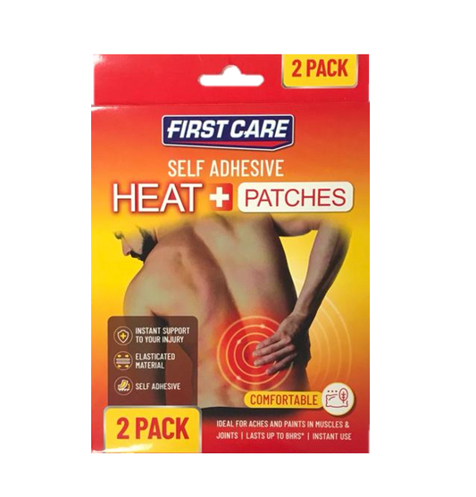Self Adhesive Heat Patches Pack of 2 Targeted Pain Relief Solution