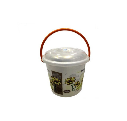 14 Litre Daisy Print Bucket with Lid Versatile and Stylish Storage Solution