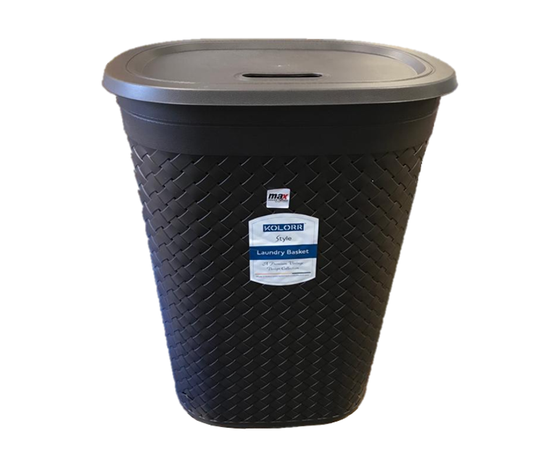 Durable Plastic Laundry Basket 59x45x31cm Assorted Colors