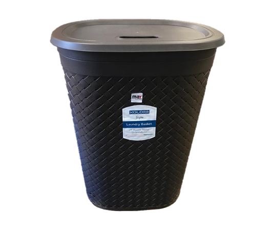 Durable Plastic Laundry Basket 59x45x31cm Assorted Colors