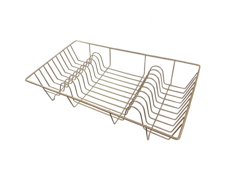Metal Kitchen Dish Drainer Rack Champagne 52 x 285 cm