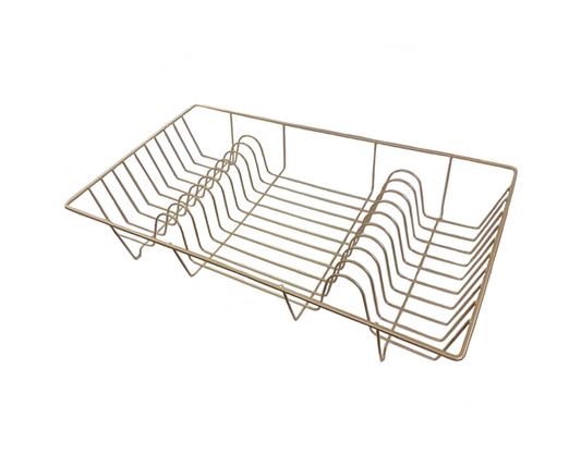 Metal Kitchen Dish Drainer Rack Champagne 52 x 285 cm