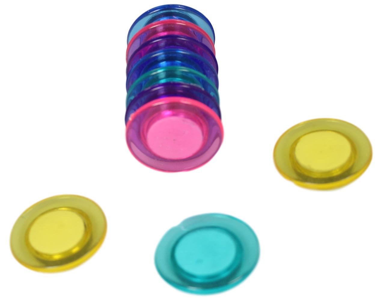 Colorful Round Fridge Magnets Set Pack of 10 3 cm