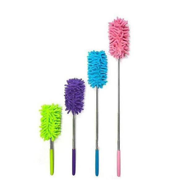Extendable Telescopic Microfibre Cleaning Duster Adjustable Length Assorted Colors