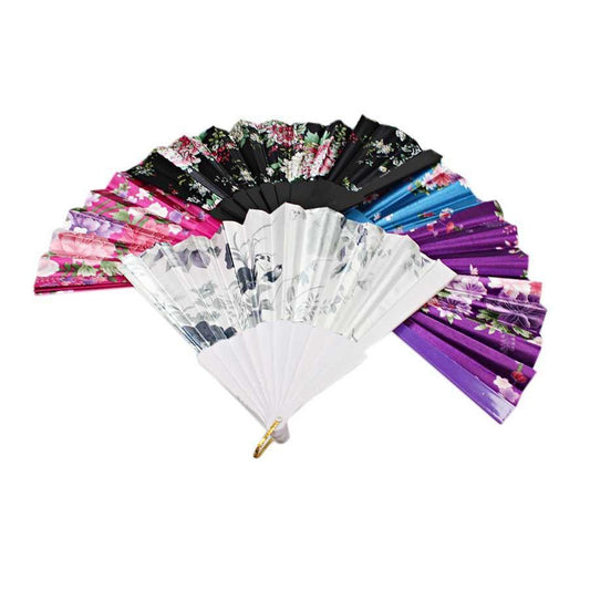 Stylish Chinese Handheld Folding Fan with Floral Design in Assorted Colors