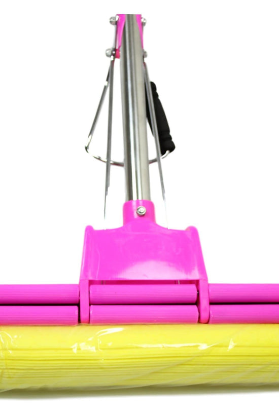 Expandable Squeeze Yellow Cleaning Sponge Mop Adjustable Handle Assorted Colors