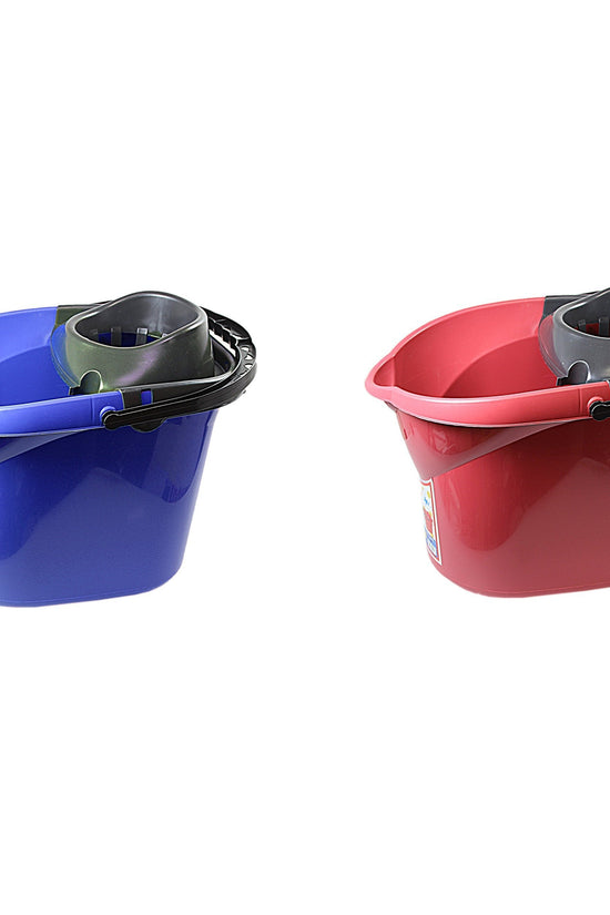 Durable Plastic Mop Bucket 13L Assorted Colours