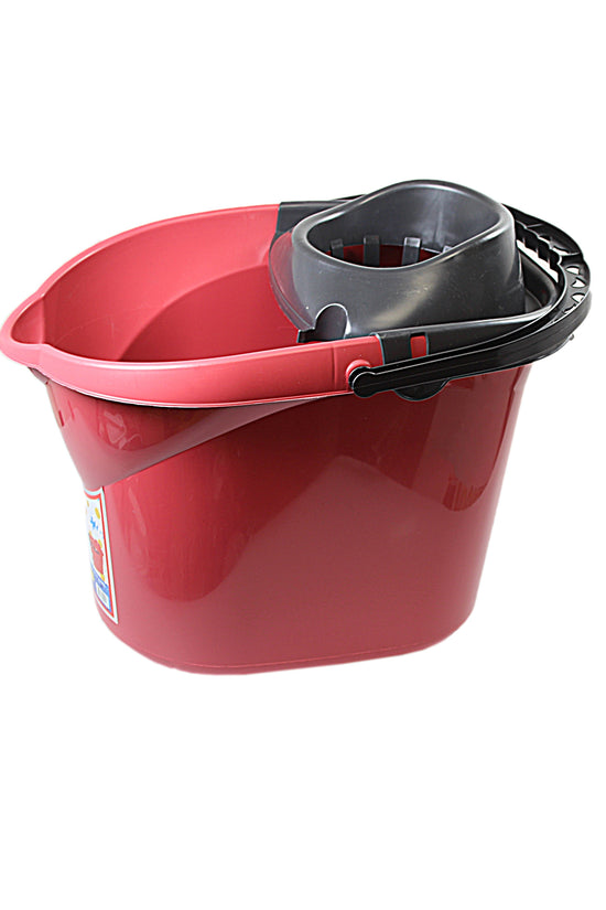 Durable Plastic Mop Bucket 13L Assorted Colours