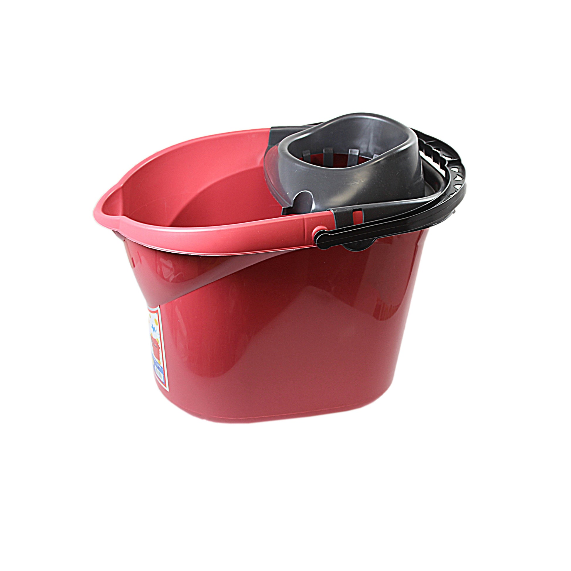 Durable Plastic Mop Bucket 13L Assorted Colours