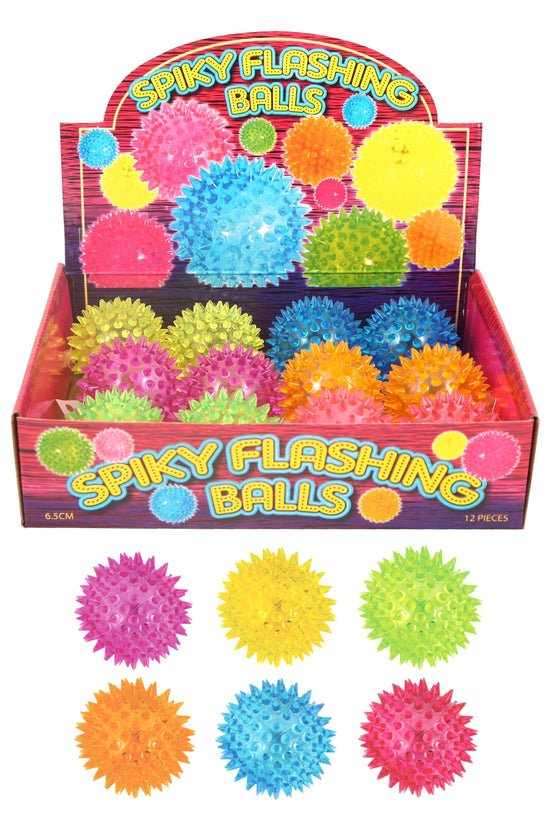 65cm Light Up Spiky Flashing Bouncing Balls Assorted Colors
