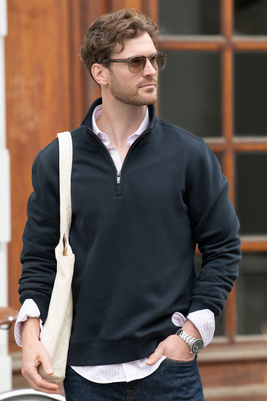 Glendale 14Zip Unisex Sweatshirt Organic Cotton Blend