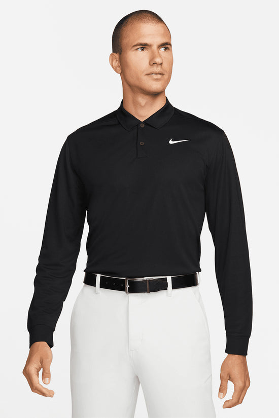 Nike DriFIT Victory Solid Long Sleeve Polo for Men