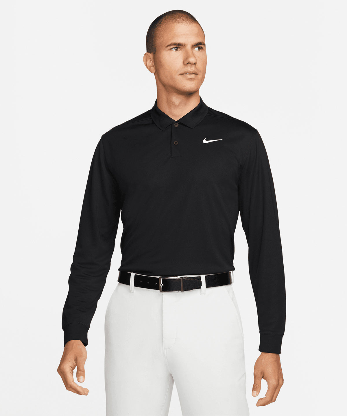 Nike DriFIT Victory Solid Long Sleeve Polo for Men