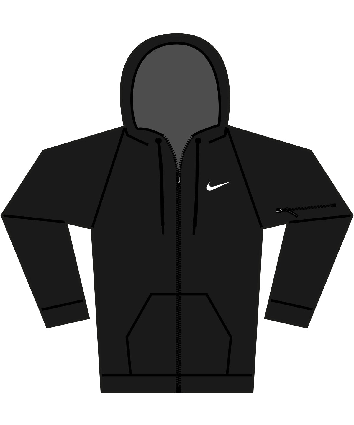 Nike Mens ThermaFIT FullZip Fitness Hoodie