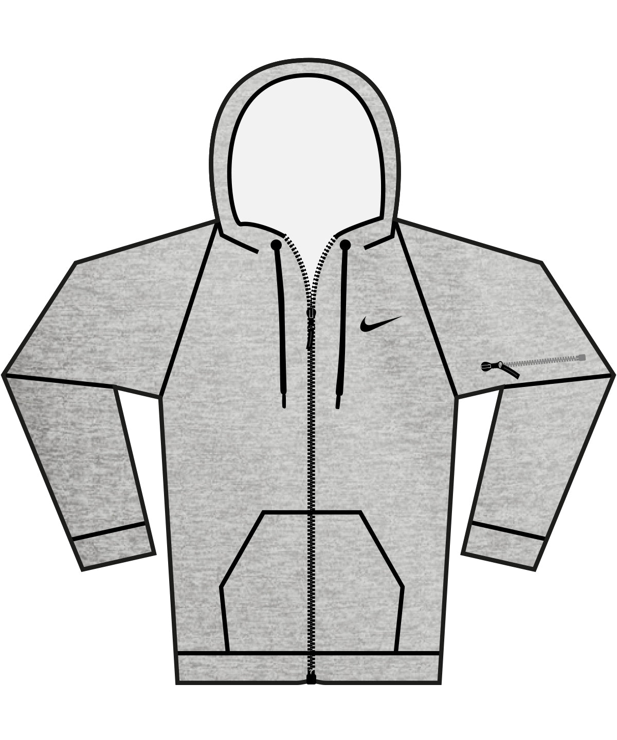 Nike Mens ThermaFIT FullZip Fitness Hoodie
