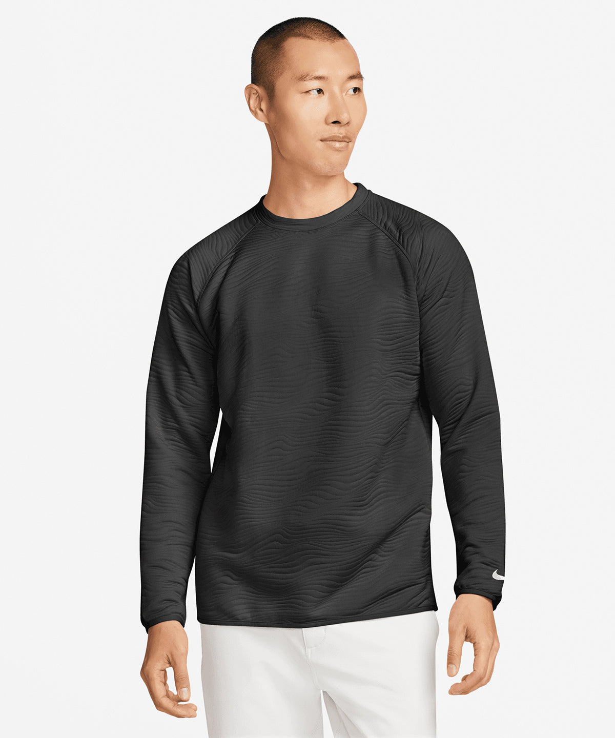 Nike DriFIT Tour Crew Quilted Top Mens Activewear