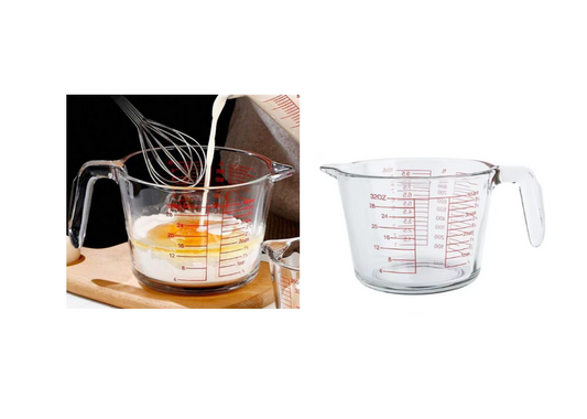 1L High Borosilicate Glass Measuring Jug Kitchen Essential