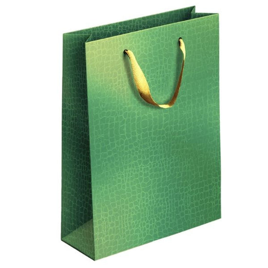 Embossed Metallic Paper Gift Bag Medium in Assorted Colors