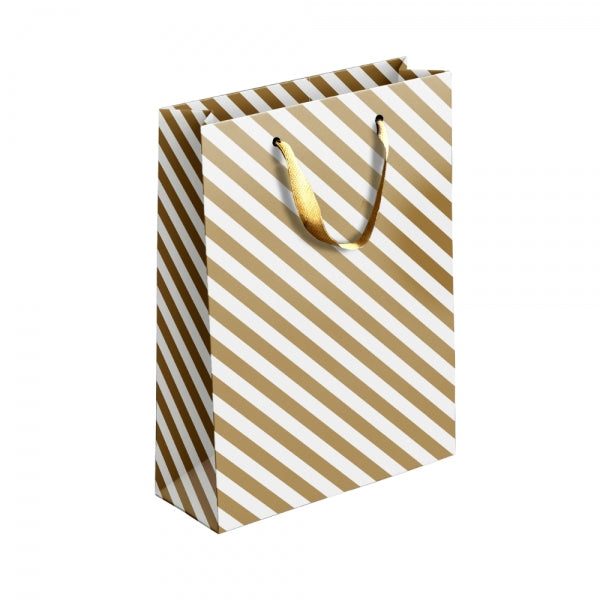 Large GoldSilver Patterned Paper Gift Bag Assorted Designs
