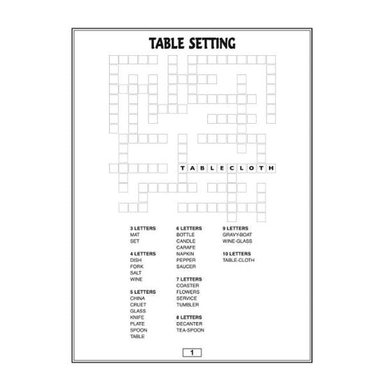 Criss Cross Puzzle Book Assorted Designs