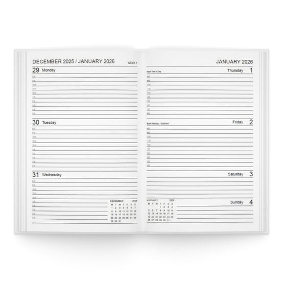 2026 A4 Classic Diary Assorted Colours