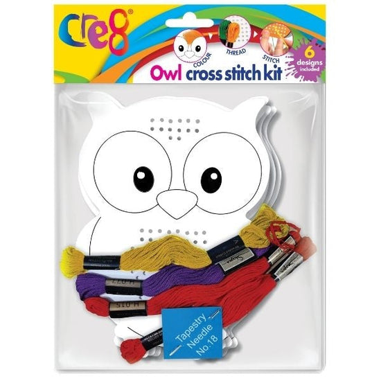 Animal Cross Stitch Kit Owl Fox Design Arts and Crafts Set