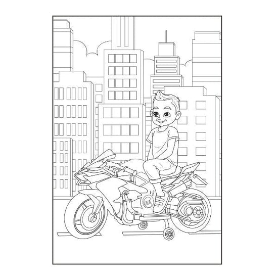 Adventure Awaits A4 Colouring Fun Book for Boys