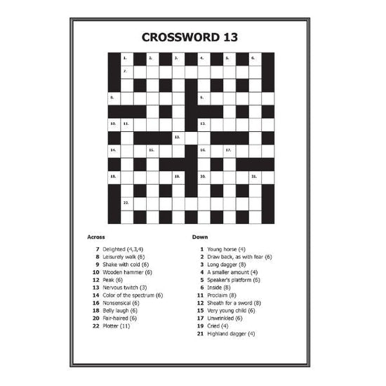 Giant Print Crossword Puzzle Book for Modern Enthusiasts