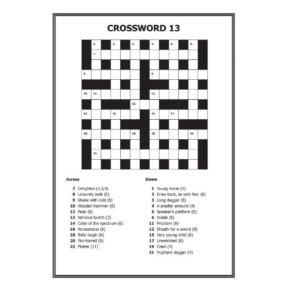 Giant Print Crossword Puzzle Book for Modern Enthusiasts
