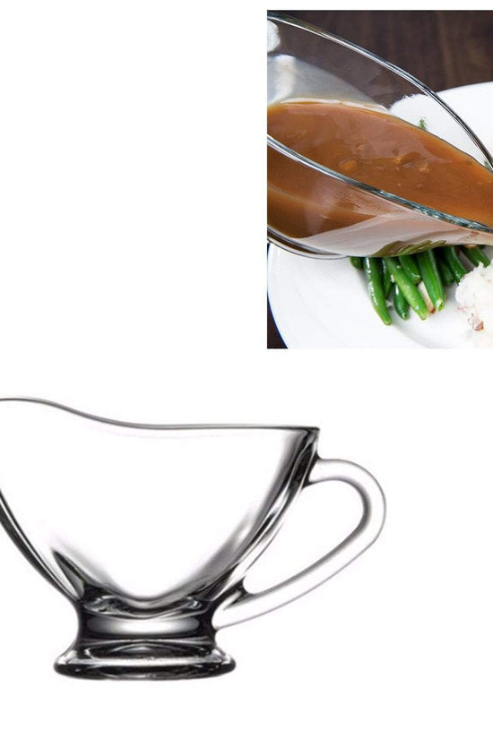 Elegant Pasabahce Glass Gravy Boat with Handle for Kitchen and Dining