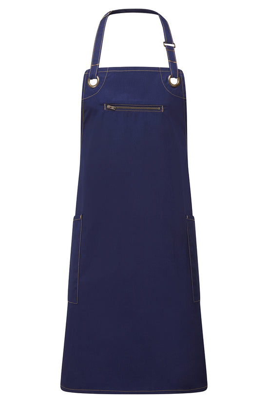 EcoFriendly Barley Stitch Bib Apron with Side Pockets